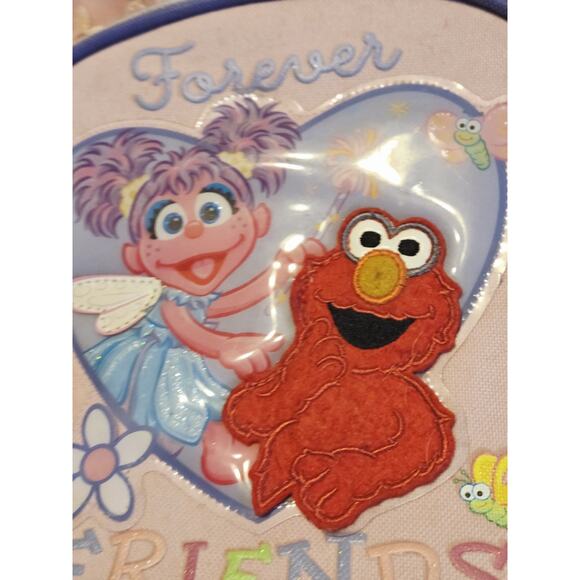 Vintage Sesame Street Rolling Backpack Abby Cadabby & Elmo Purple Retro Toddler - Picture 4 of 10